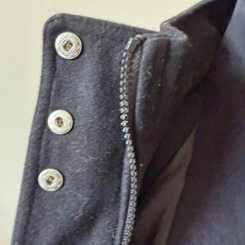 Wool Blend Fur-Trimmed Hooded Coat - Small - Picture 10 of 13